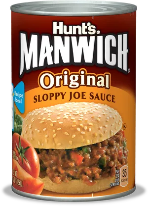 Hunts Manwich Original Sloppy Joe Sauce Can PNG image