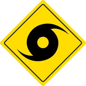 Hurricane Warning Sign Graphic PNG image