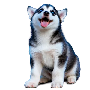 Husky Puppy Playing Png Klw PNG image