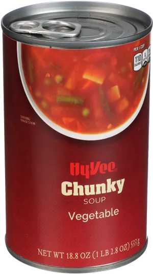 Hy Vee Chunky Vegetable Soup Can PNG image