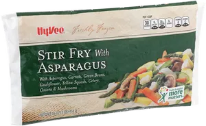 Hy Vee Stir Fry With Asparagus Frozen Vegetable Package PNG