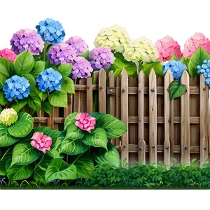 Hydrangea Fence Png Psq74 PNG image