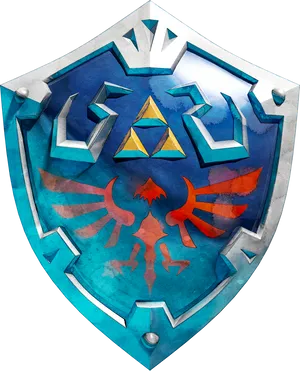 Hylian Shield Triforce Emblem PNG image