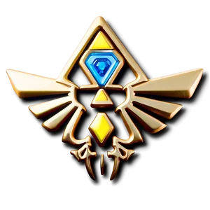 Hylian Triforce Badge PNG 29