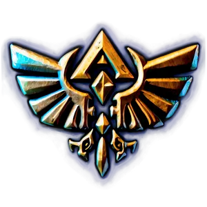 Hylian Triforce Badge PNG Yau