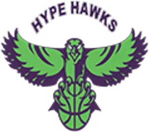 Hype Hawks Basketball Logo PNG