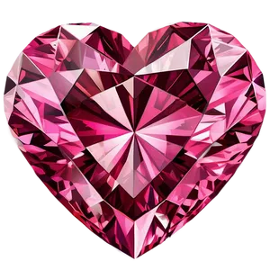Hypnotic Pink Diamond Heart Illustration PNG 51 PNG