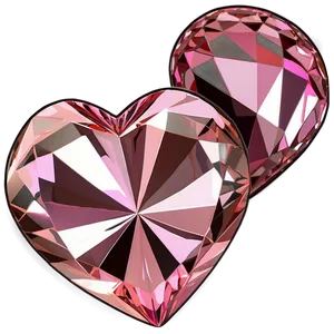 Hypnotic Pink Diamond Heart Illustration PNG Icw82 PNG