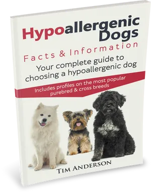 Hypoallergenic Dogs Guide Cover Samoyed Yorkshire Terrier PNG image