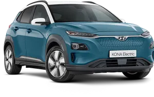 Hyundai Kona Electric Blue PNG image