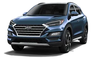 Hyundai S U V Blue Profile View PNG image