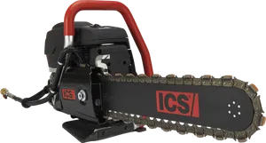 I C S Brand Chainsaw Isolated PNG