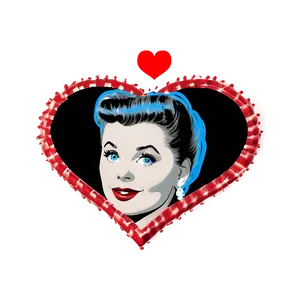 I Love Lucy Heart Frame Png Qbh9 PNG image