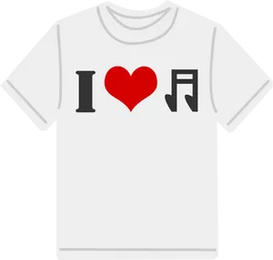 I Love Music T Shirt Design
