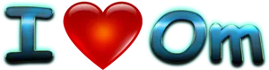I Love Om Symbol Graphic PNG