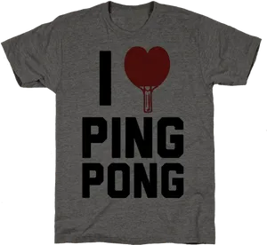 I Love Ping Pong Tshirt Design PNG image