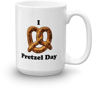 I Love Pretzel Day Mug PNG image