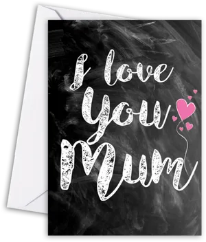 I Love You Mum Greeting Card PNG image