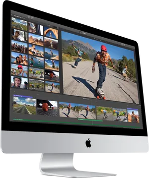 I Mac Displaying Photo Editing Software PNG image