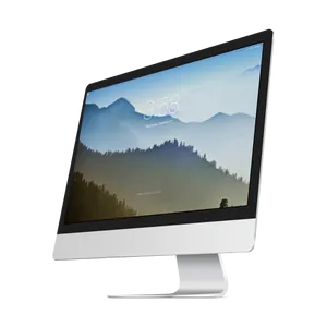 I Mac Mountain Wallpaper Display PNG image