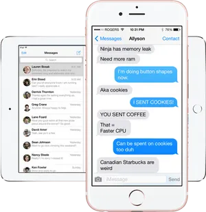 I Message Conversation Display PNG