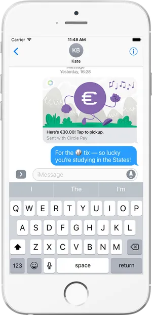 I Message Money Transfer Screenshot PNG