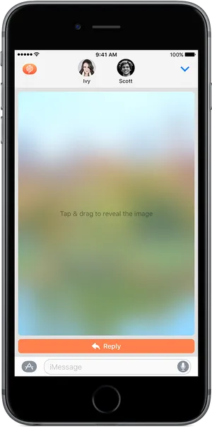 I Message Photo Reveal Feature PNG