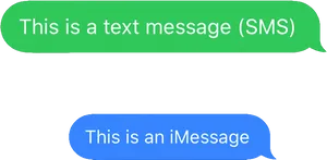 I Messagevs S M S Comparison PNG image