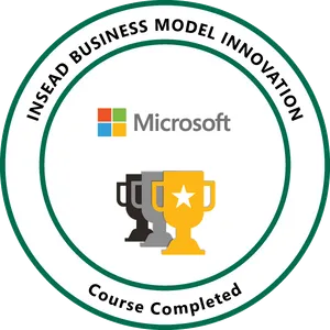I N S E A D Microsoft Innovation Course Completion Badge PNG