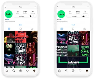 I Phone Hulu Halloween Mockup PNG