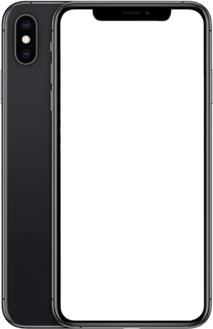 I Phone X Frontand Back View PNG image