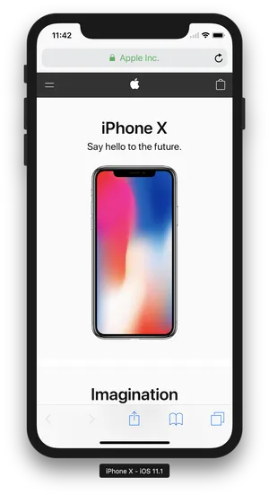 I Phone X Promotional Display PNG image
