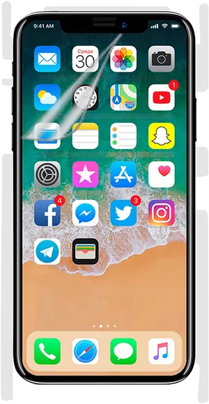 I Phone X Transparent Concept PNG image