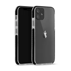 I Phone12 Black Clear Case PNG image