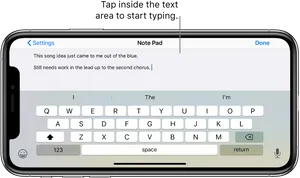 I Phone12 Notepad App Songwriting PNG image