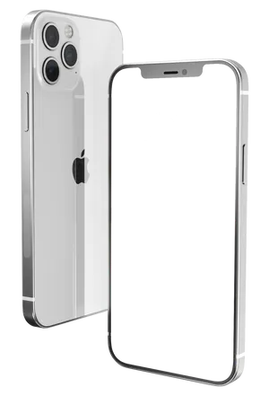 I Phone12 White Design Showcase PNG image