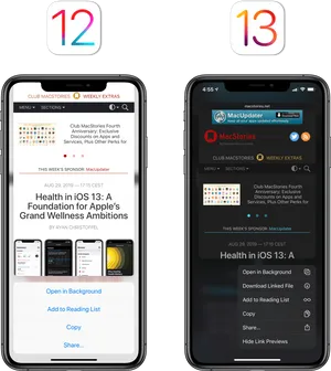 I Phone12and13 Comparison PNG image