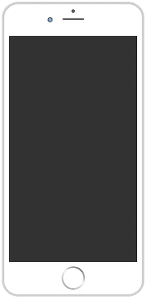 I Phonewith Blank Screen PNG image