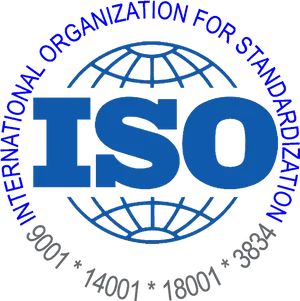 I S O Standard Logo Blue PNG image