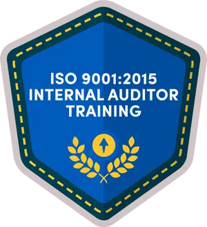 I S O90012015 Internal Auditor Training Badge PNG image