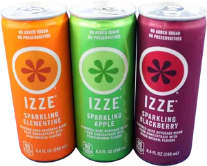 I Z Z E Sparkling Juice Cans Variety PNG image