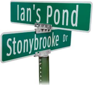 Ians Pond Stonybrooke Dr Street Signs PNG image