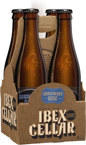 Ibex Cellar Gooseberry Gose Beer Pack PNG image
