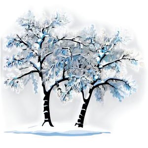 Ice And Snow Trees Png 06292024 PNG image