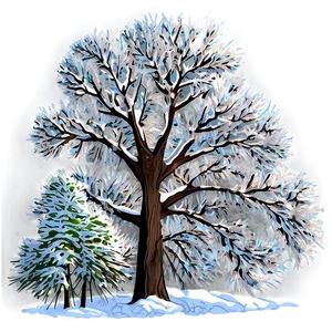 Ice And Snow Trees Png 89 PNG image