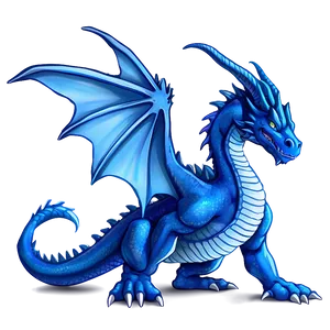 Ice Blue Dragon Drawing PNG Gvm4 PNG