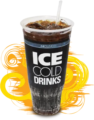 Ice Cold Drinkin Cup Graphic Background PNG image