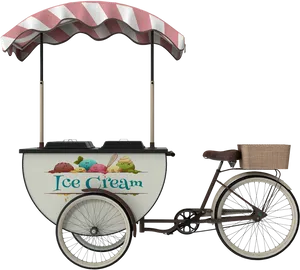 Ice Cream Bicycle Cart PNG image