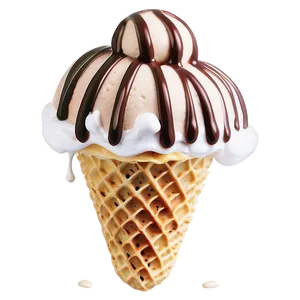 Ice Cream Bubble Waffle Png 05032024 PNG image