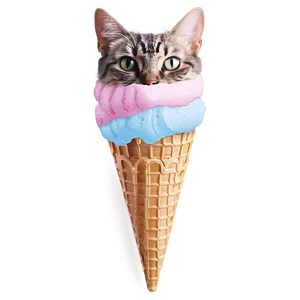 Ice Cream Cat Filter PNG Hxs68 PNG